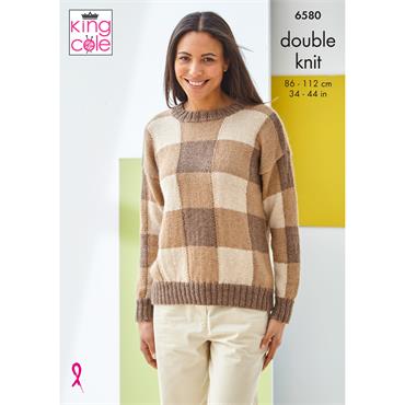King Cole Pattern 6580 Tops in Baby Alpaca DK