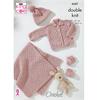 King Cole Pattern 6587 Baby Shell Crochet Stitch set in Dk
