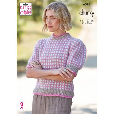 King Cole Pattern 6592 Sweater & Tank Top in Flair Solo