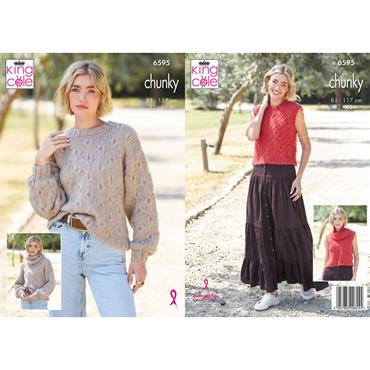 King Cole Pattern 6595 Sweater & Top in Flair Solo