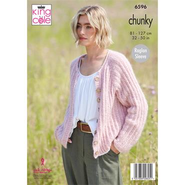 King Cole Pattern 6596 Sweater & Cardigan in Flair Solo