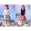 King Cole Pattern 6601 Girls Cardigan & Tank Top in Dazzle DK