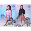 King Cole Pattern 6602 Girls Cardigan & Sweater in Dazzle DK