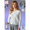 King Cole Pattern 6603 Ladies Sweater & Cardigan in Dazzle DK