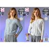 King Cole Pattern 6603 Ladies Sweater & Cardigan in Dazzle DK