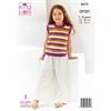 King Cole Pattern 6613 Kids Coat and Top in Aran