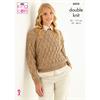 King Cole Pattern 6624 Sweater & Cardigan in Baby Alpaca DK