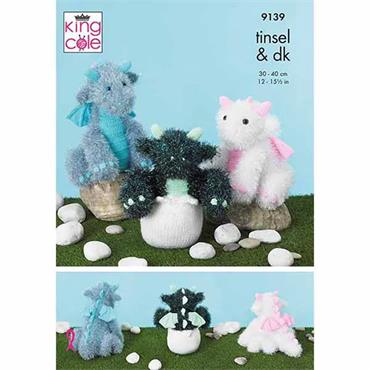 King Cole Pattern 9139 Baby Dragons in Tinsel