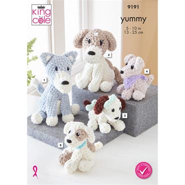 Pattern 9191 Crochet Dogs in Yummy