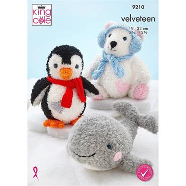 King Cole Pattern 9210 Polar Creatures in Velveteen