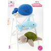 King Cole Pattern 9215 Whale, Shark and Turtle Toys in Jumbo Toastie