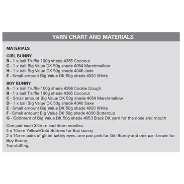 King Cole Pattern 9226 Truffle & dk Bunnies Knitted in King Cole