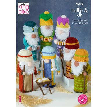 King Cole Pattern 9240 Gonks Nativity Figures