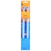 12mm plastic knitting needles, 35cm long