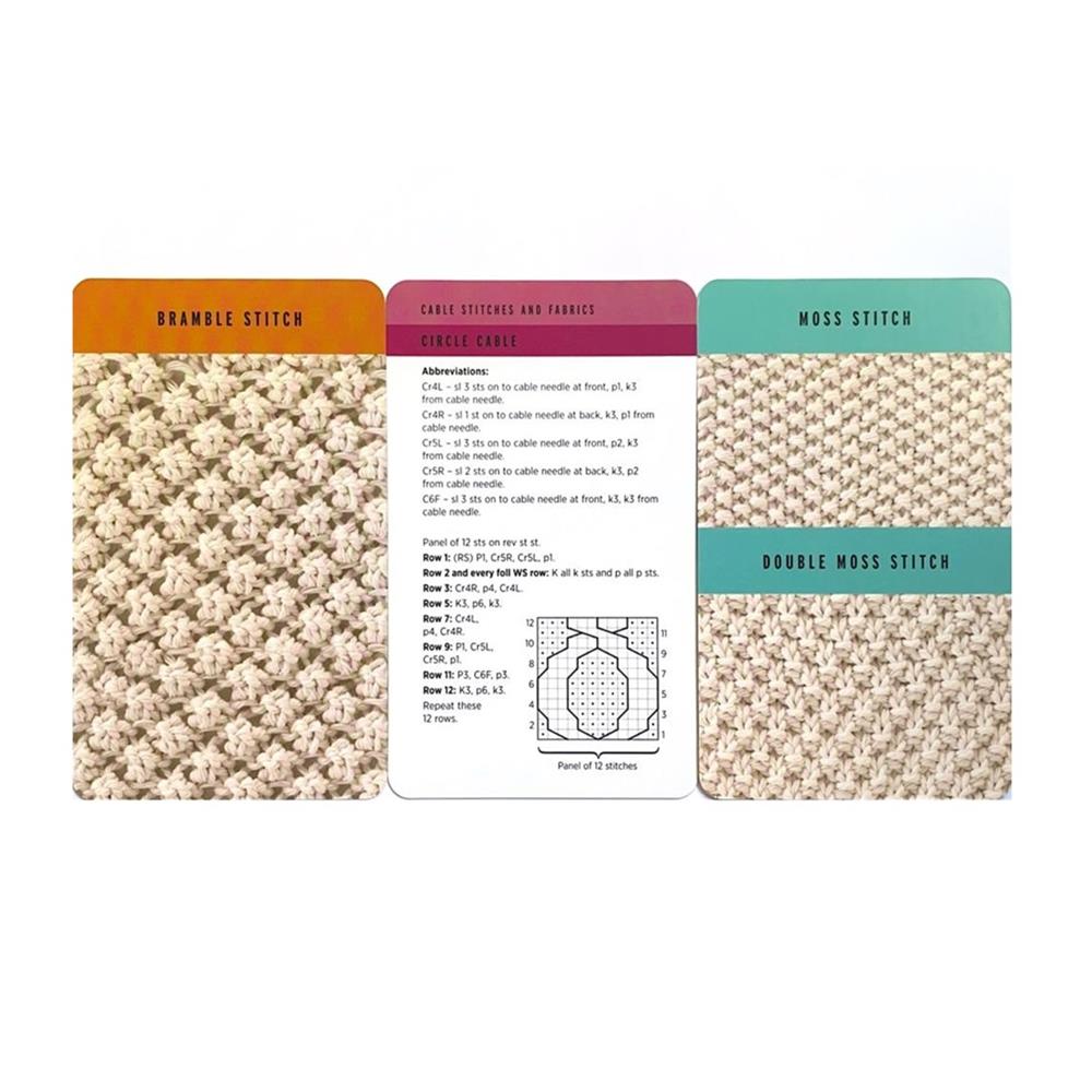 Knitting Stitches Card Deck - Learn to Knit Texture in 52 Cards