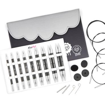 KnitPro Karbonz Deluxe Interchangeable Needle Set 13cm / 5"