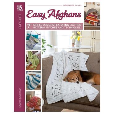LA6725 Easy Afghans Book - 7 Simple designs featuring exciting pattern stitches and techniques