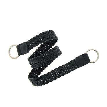 Hoooked Hooked Vegan Leather Braided Strap Black