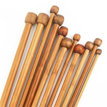 Economy Bamboo Knitting Needles 23cm long