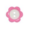 2 Hole Flower Button 15mm Pink/White