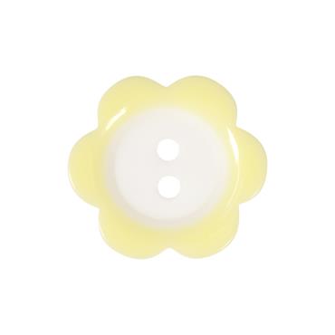 2 Hole Flower Button 15mm (2 Tone)