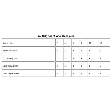 Patons Girls Jackets from Wool Blend Aran Booklet 3742