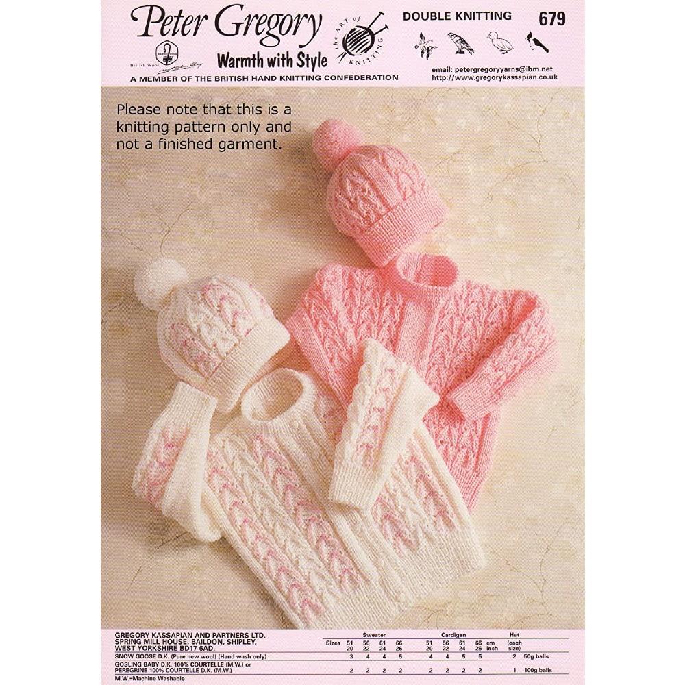 Peter Gregory Pattern #679 Child's Sweater, Hat & Cardigan
