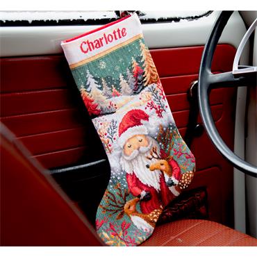 DIY Christmas Stocking Counted Cross Stitch Kit: Woodland Christmas Wishes