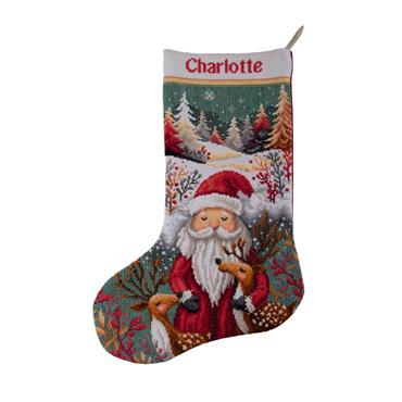 DIY Christmas Stocking Counted Cross Stitch Kit: Woodland Christmas Wishes