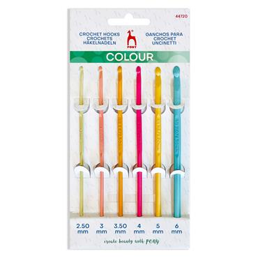 Crochet Hook Gift Set: Coloured Aluminium (15cm x 2.50mm - 6mm)