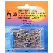 Pony Safety Pins 4-4/27-51mm x 30