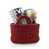 Hooked DIY Crochet Kit Zpagetti Basket Revisto - Bordeaux
