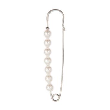 Kilt Pin - Silver with Beads 7.6cm