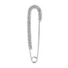 Kilt Pin - Silver with Rhinestones 7cm
