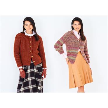Stylecraft Pattern 10271 Ribbed Jackets in Aran