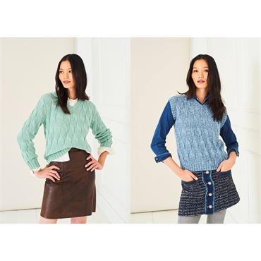 Pattern 10282 Textured Sweater, Top and Scarf in DK