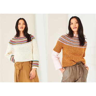 Pattern 10287 Crochet Sweater, Top and Cowl in DK