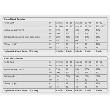 Stylecraft pattern 9211 Sweaters in DK
