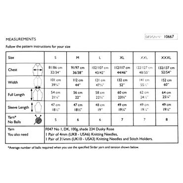 Pattern BOOKLET 10667 Sweater in DK