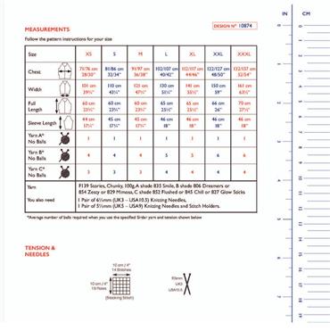 Sirdar Booklet 10874 Rom Com Roll Neck in Stories Chunky