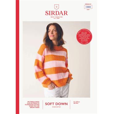 Sirdar Booklet 10883 Big Stripe Sweater in Soft Down 