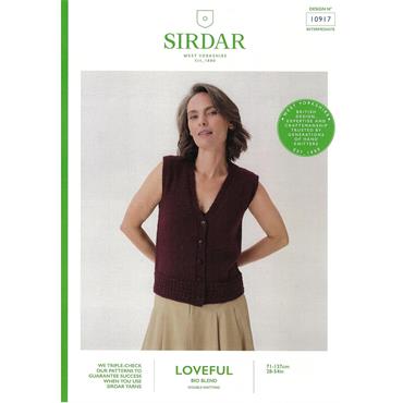 10917 Booklet - Beehive Rib Vest in Loveful DK