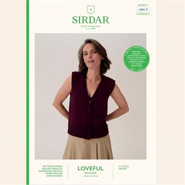 10917 Booklet - Beehive Rib Vest in Loveful DK
