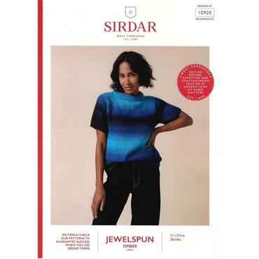 Sirdar Booklet 10920 Sweater in Jewelspun Ombre Aran