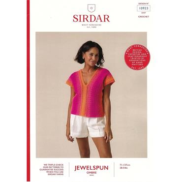 Sirdar Crochet Booklet 10923 Top in Jewelspun Ombre Aran