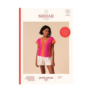 Sirdar 10923 Booklet - Top in Jewelspun Ombre Aran