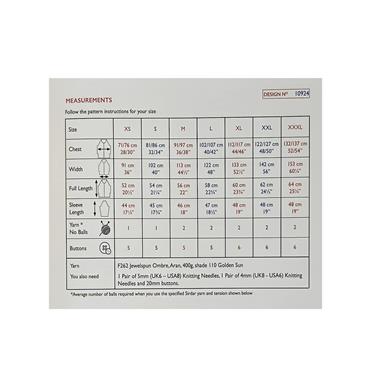 Sirdar 10924 Booklet - Cardigan in Jewelspun Ombre Aran