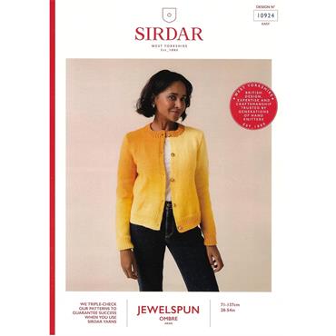Sirdar 10924 Booklet - Cardigan in Jewelspun Ombre Aran