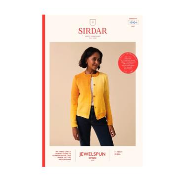 Sirdar 10924 Booklet - Cardigan in Jewelspun Ombre Aran