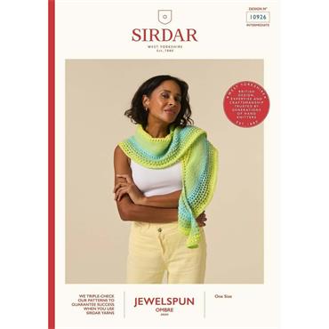 Sirdar 10926 Booklet - Shawls in Jewelspun Ombre Aran